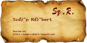 Szép Róbert névjegykártya